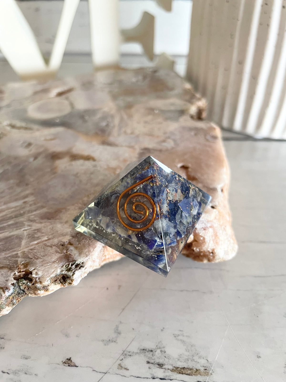 Orgone pyramid ~ Sodalite