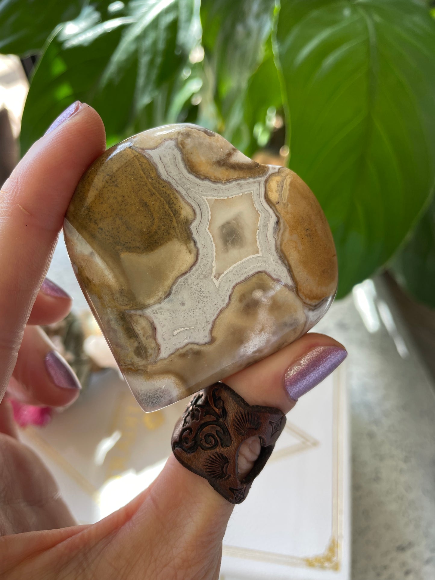 Spotted Agate Heart