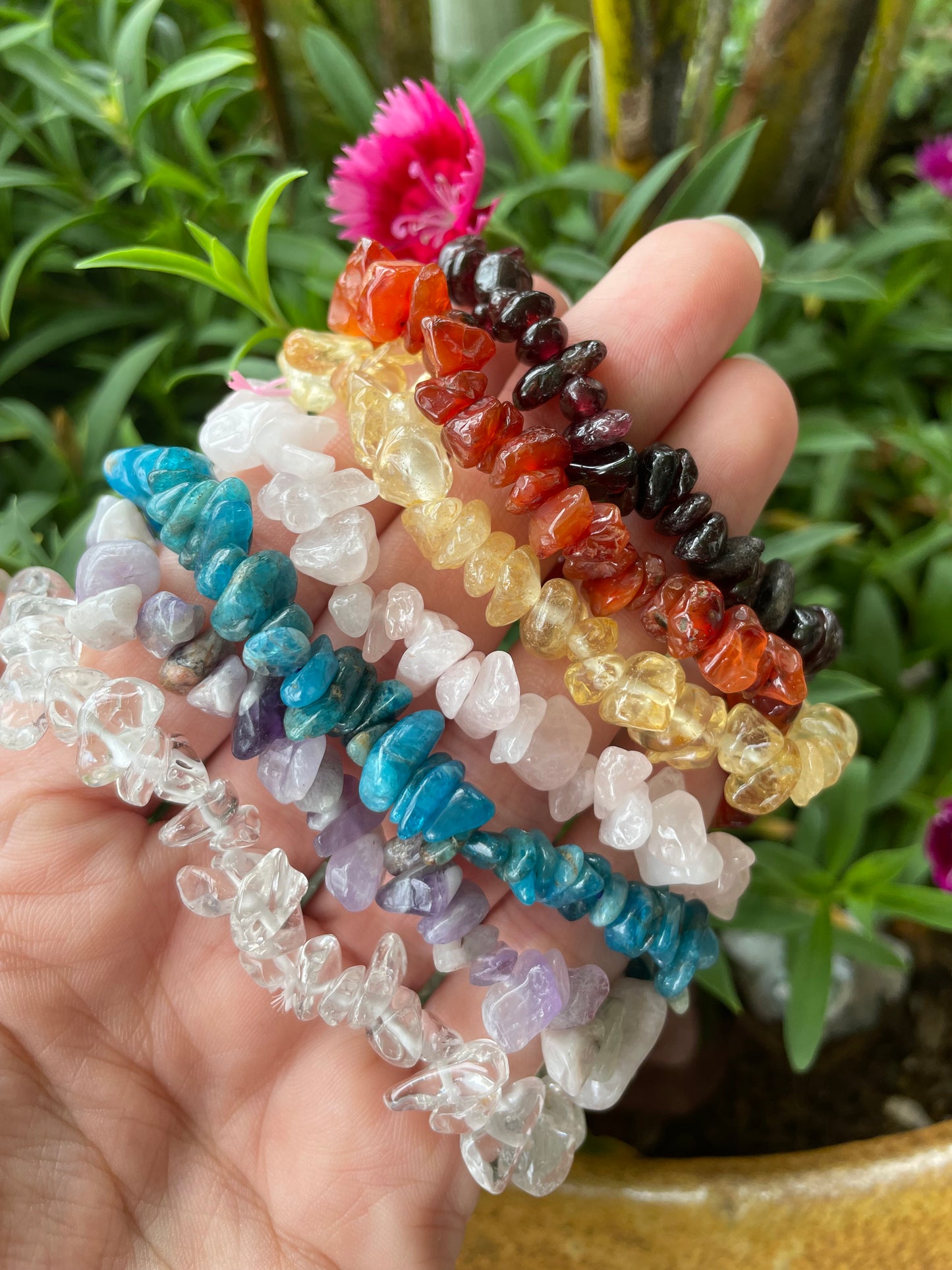 Chakra Healing set of 7 Bracelets ~ Rainbow