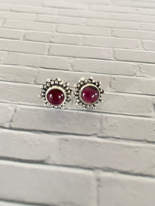 Garnet Studs
