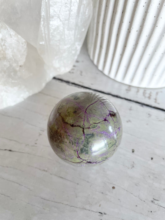 Stichtite Sphere Includes Holder