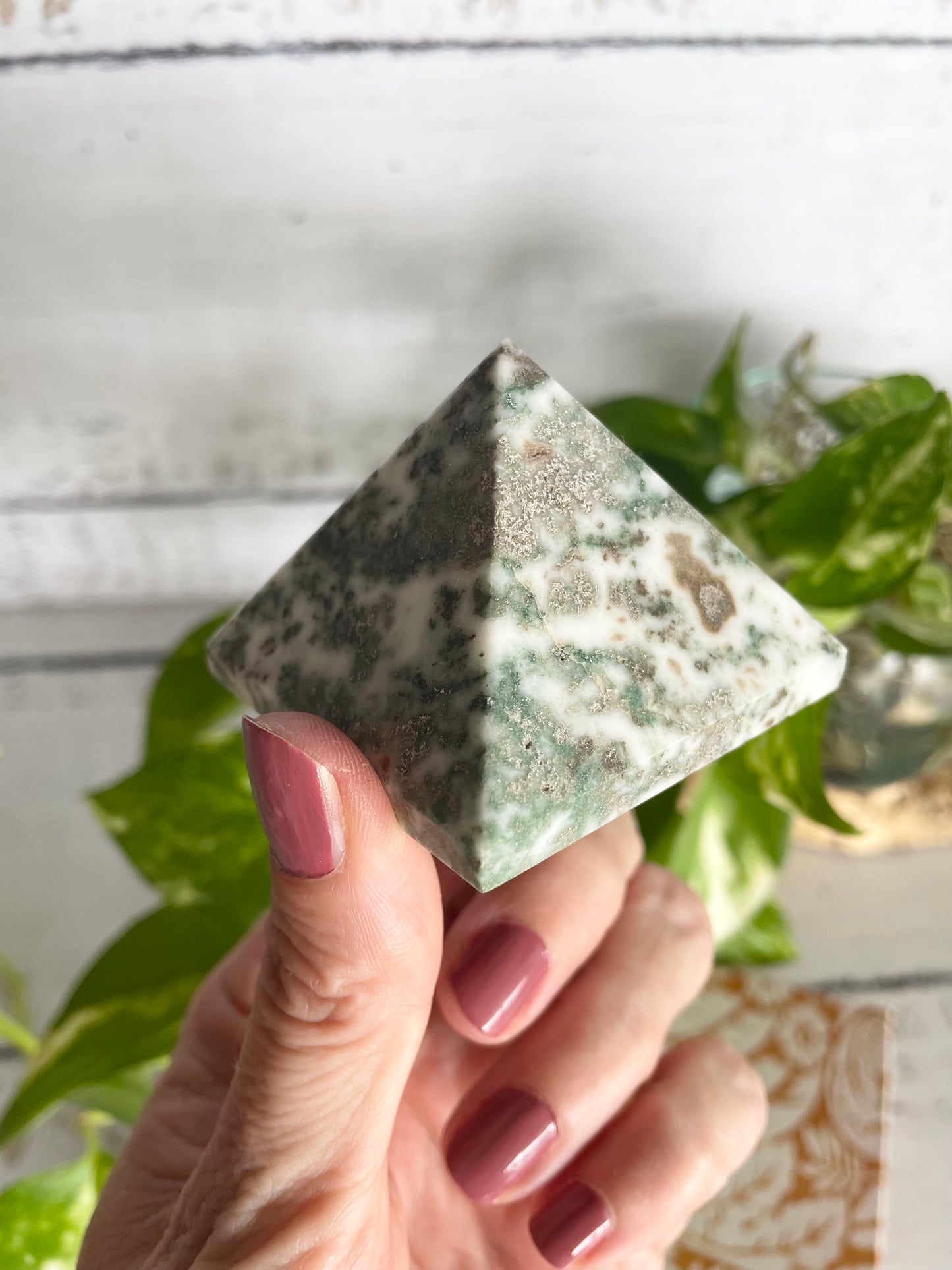 Tree Agate Pyramid