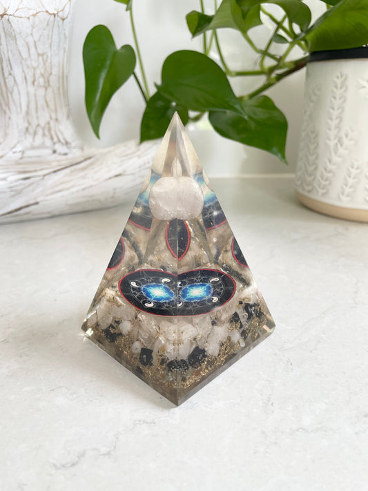 Orgone Pyramid ~ Rainbow Moonstone