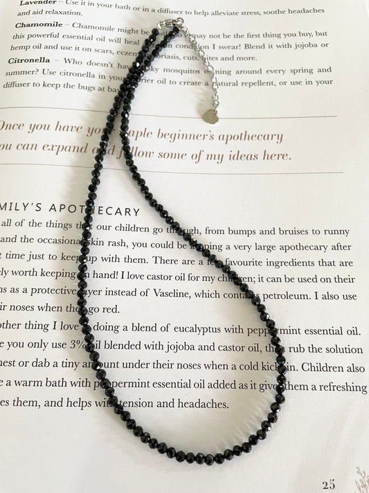 Black Spinel Faceted Necklace
