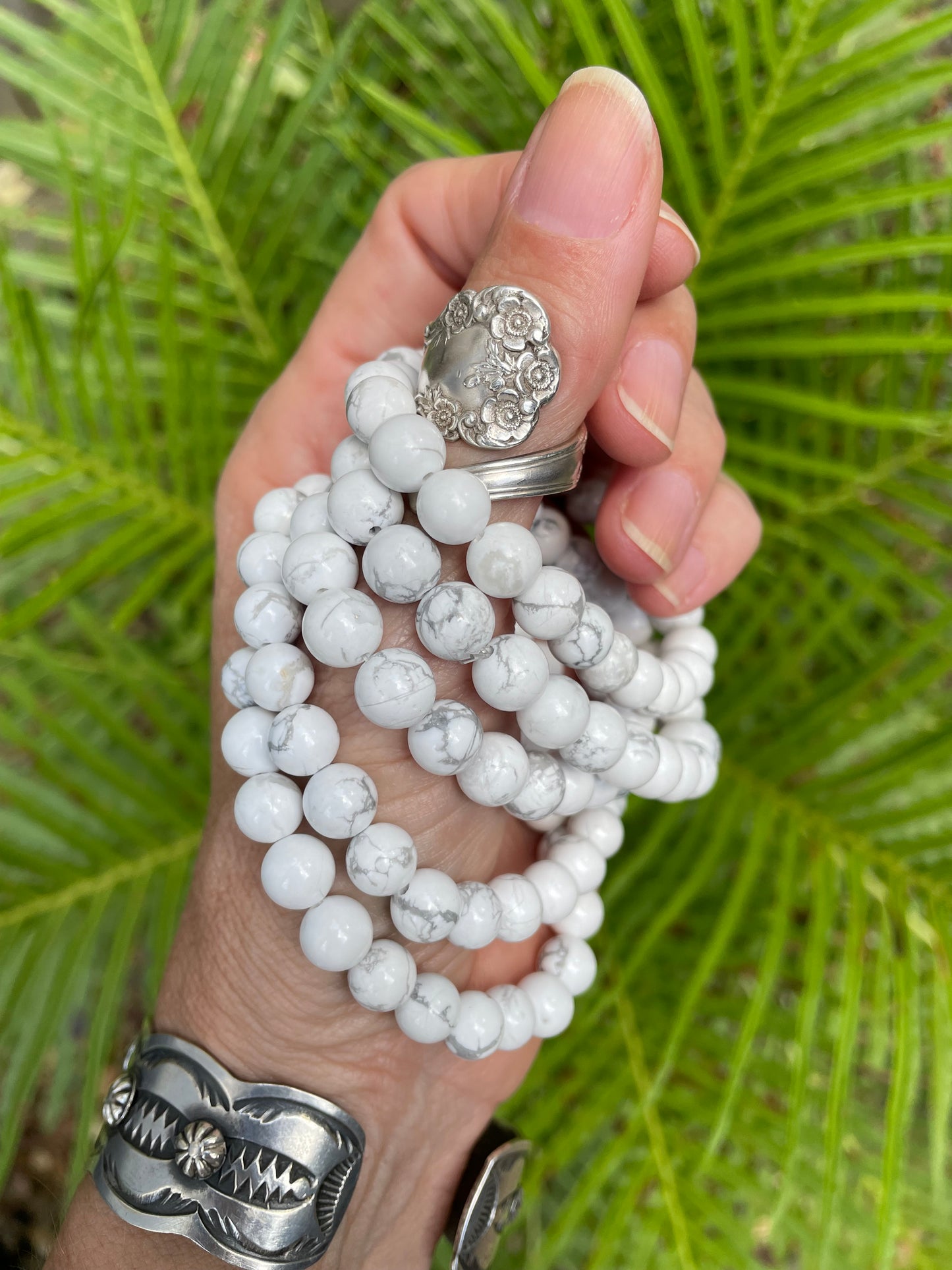 White Howlite PEACE Healing Bracelet ©️