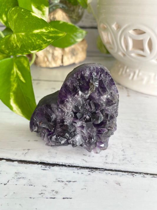 Amethyst Cluster Heart