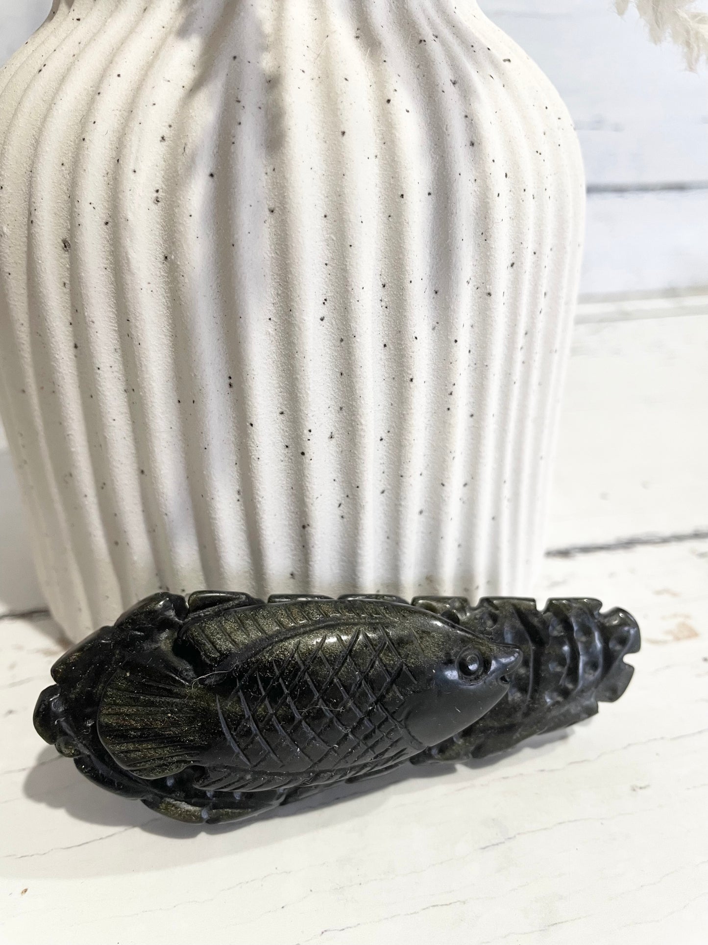 Golden Obsidian Fish