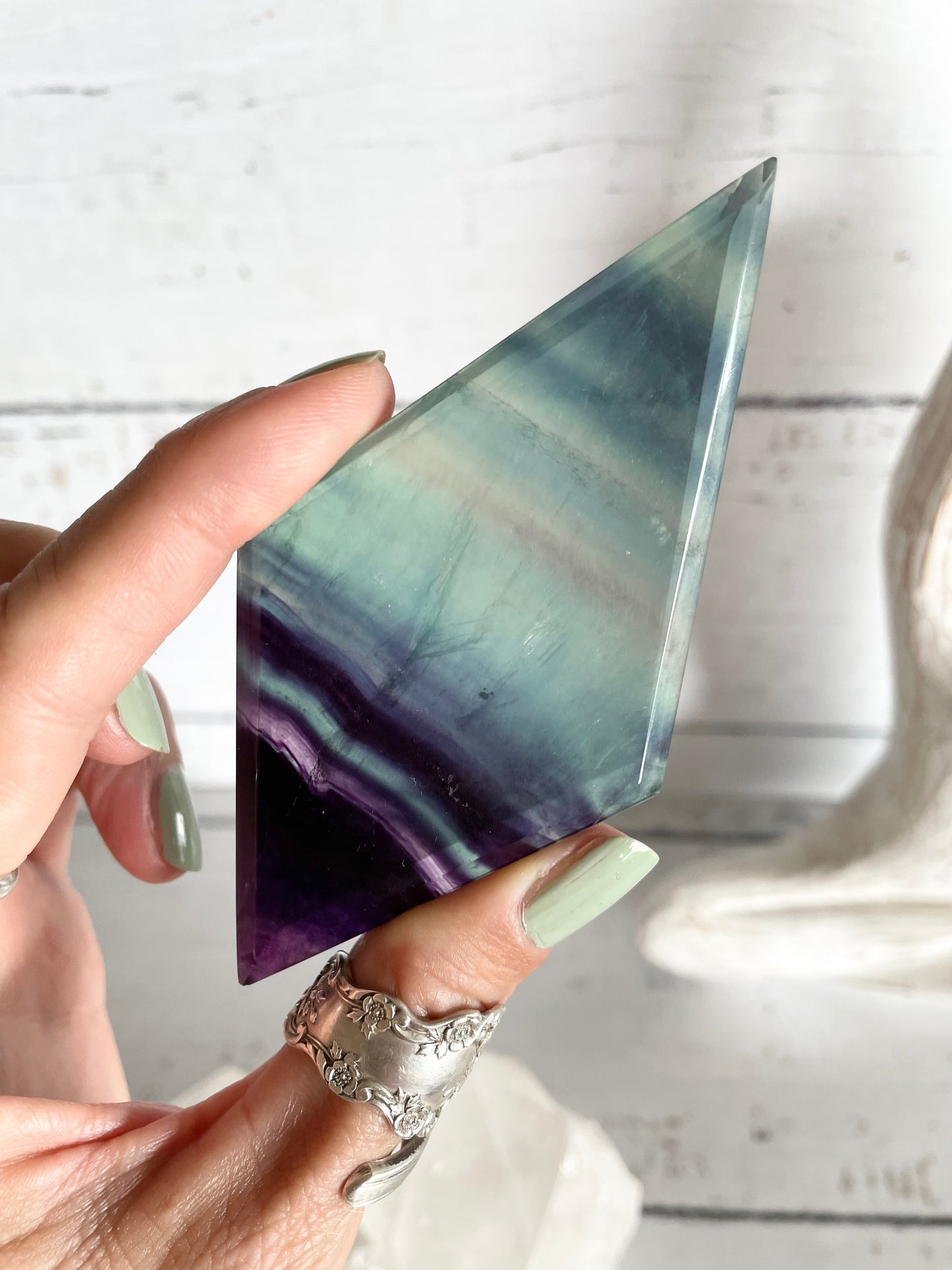 Rainbow Fluorite Diamond ~ 14