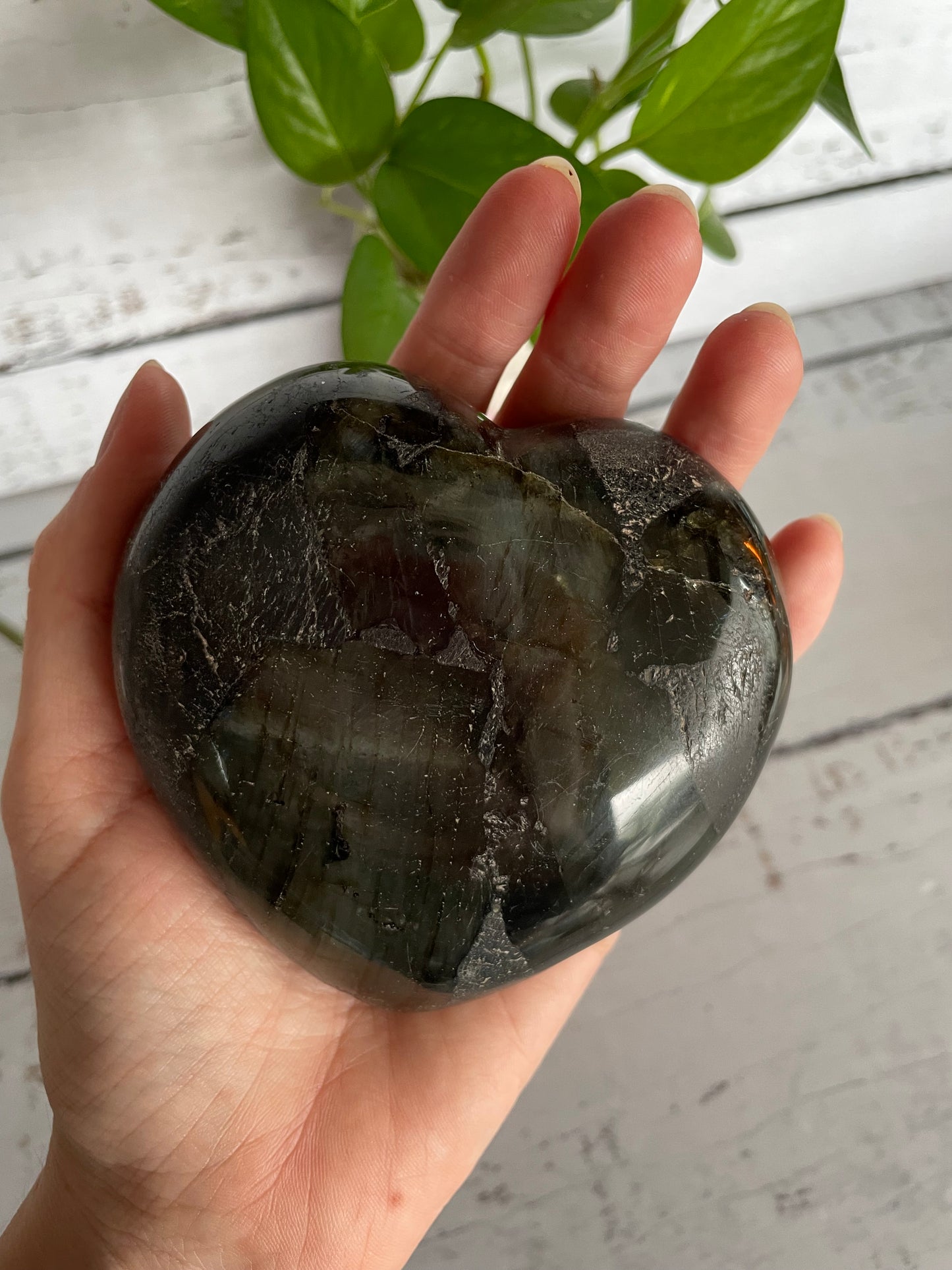 Labradorite Heart