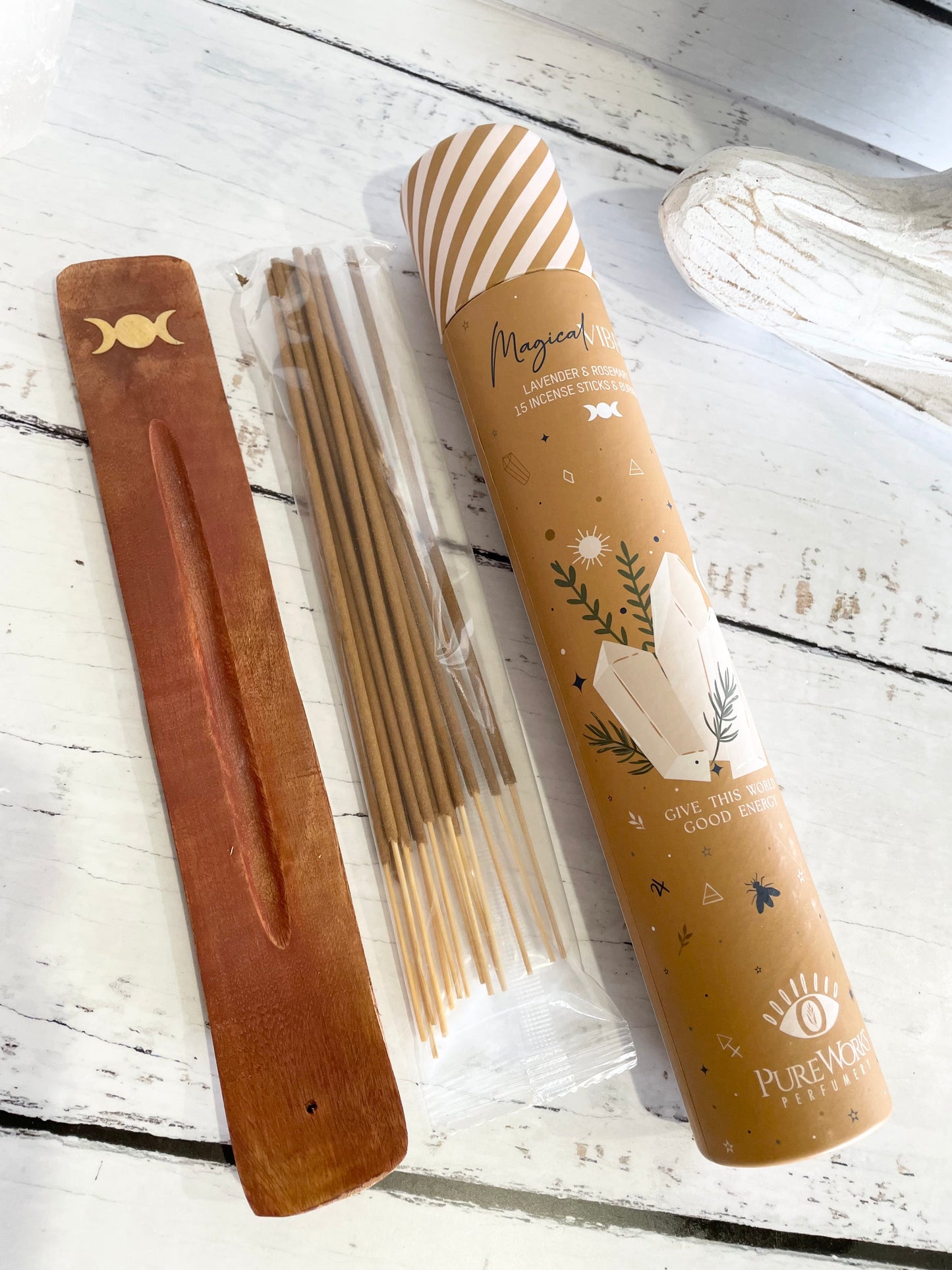 Magickal Vibes Incense ~ includes wooden holder