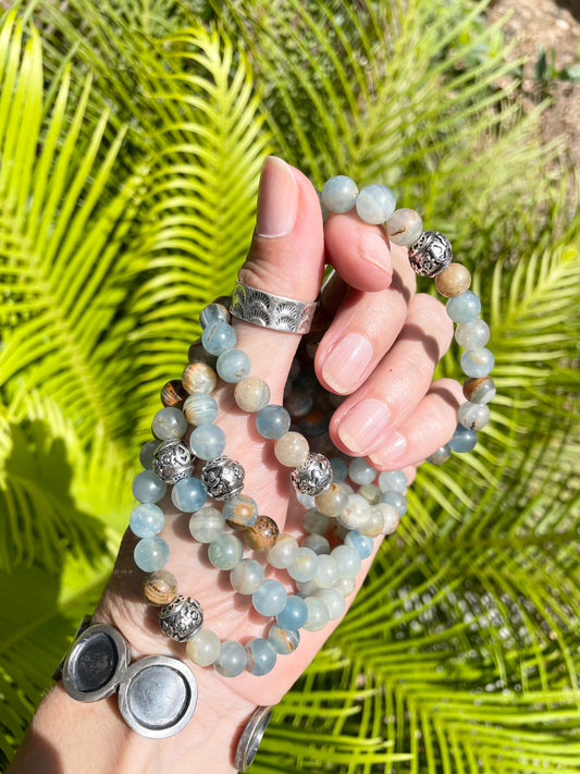 Ocean Blue Calcite Healing Bracelet