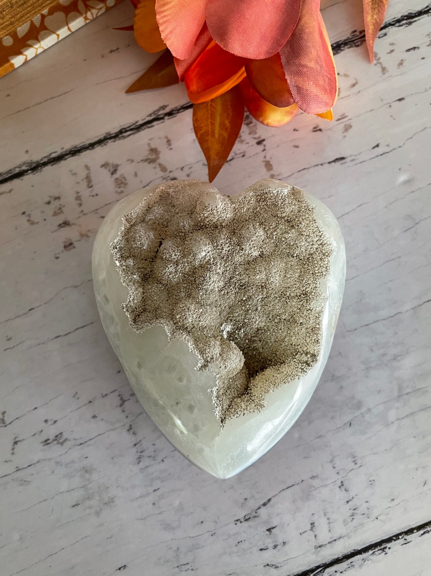 Agate Druzy Heart