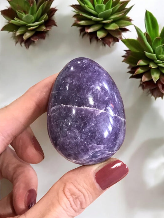 Lepidolite Egg with holder