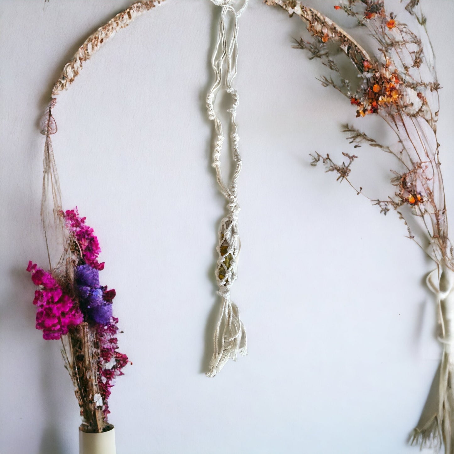 Macrame Hanging ~ Bumble Bee Jasper