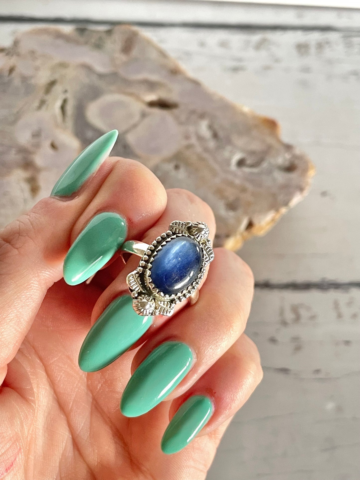 Blue Kyanite Ring ~ size 8