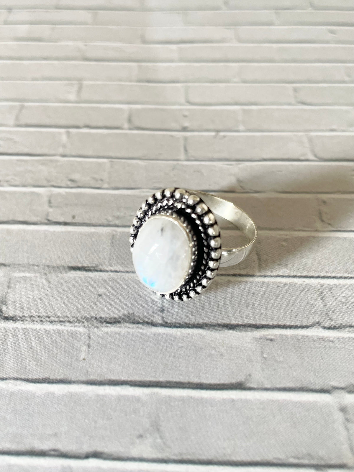 Rainbow Moonstone Ring ~ Size 9