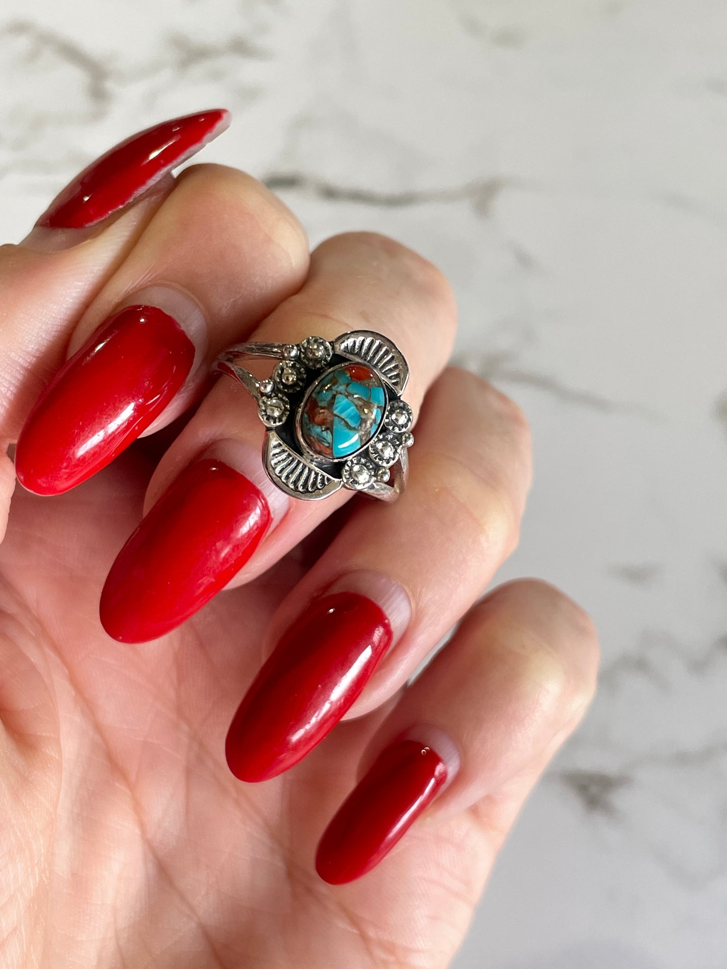 Kingman Turquoise Ring - size 8.5
