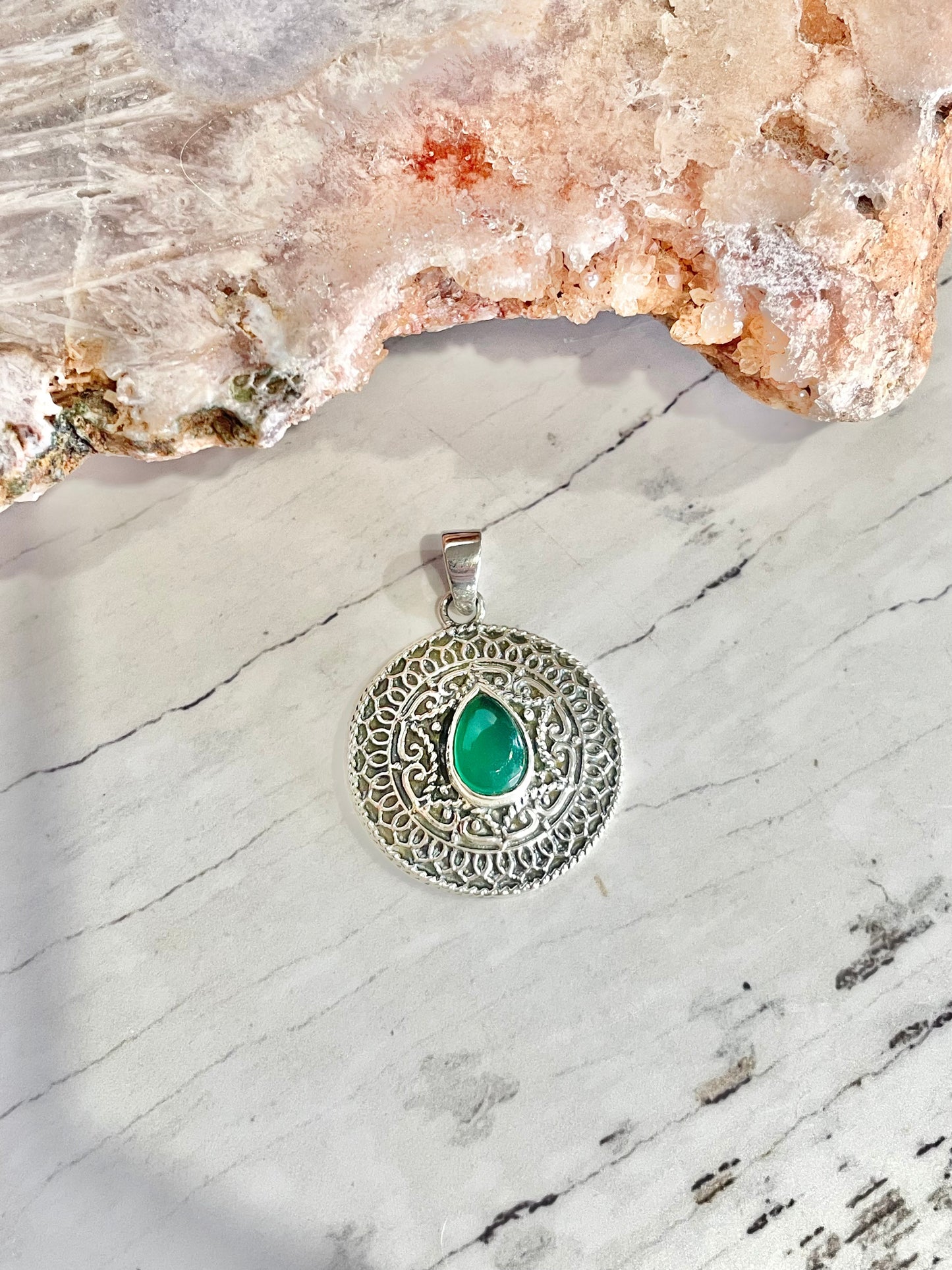 Green Chalcedony Pendant