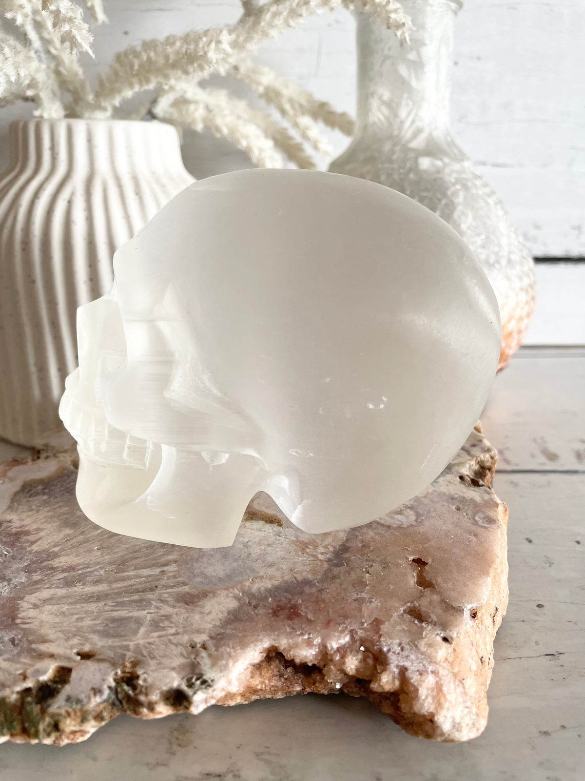 Selenite Skull