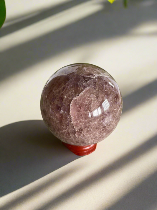 Strawberry Quartz Sphere Includes Holder