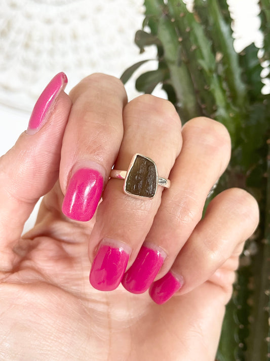 Moldavite Ring ~ size 6