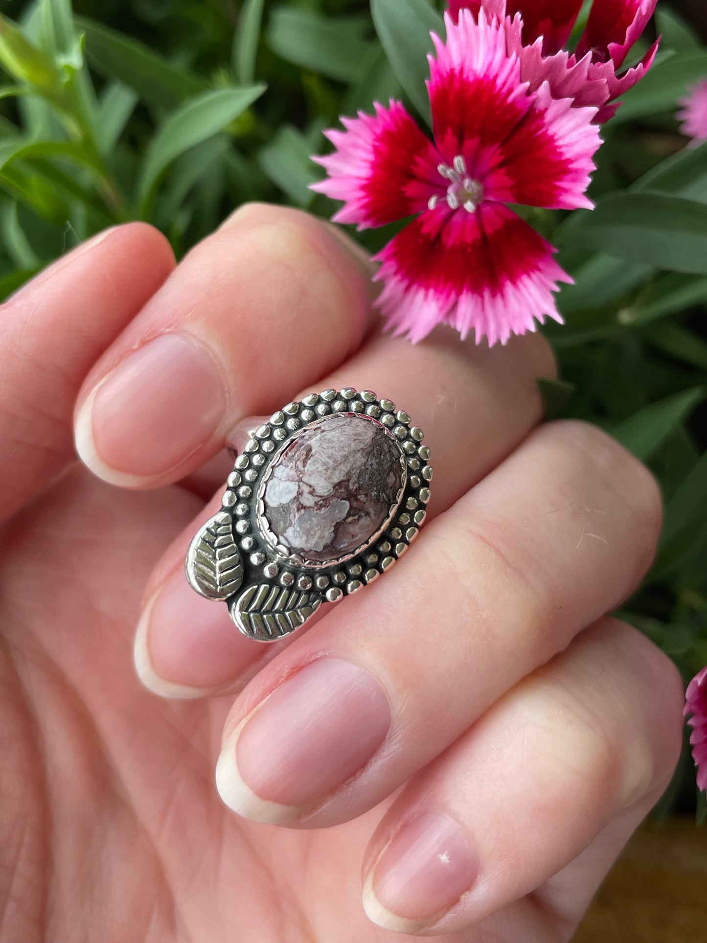 Mexican Wild Horse Magnesite Silver Ring