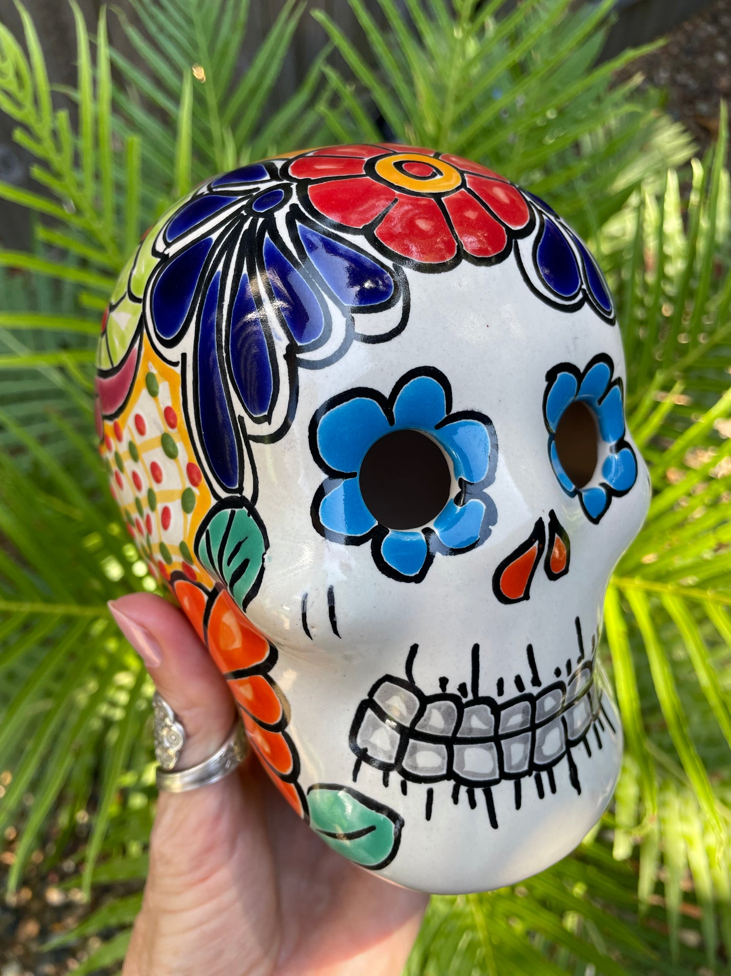 Mexican Folklore Talavera Skull