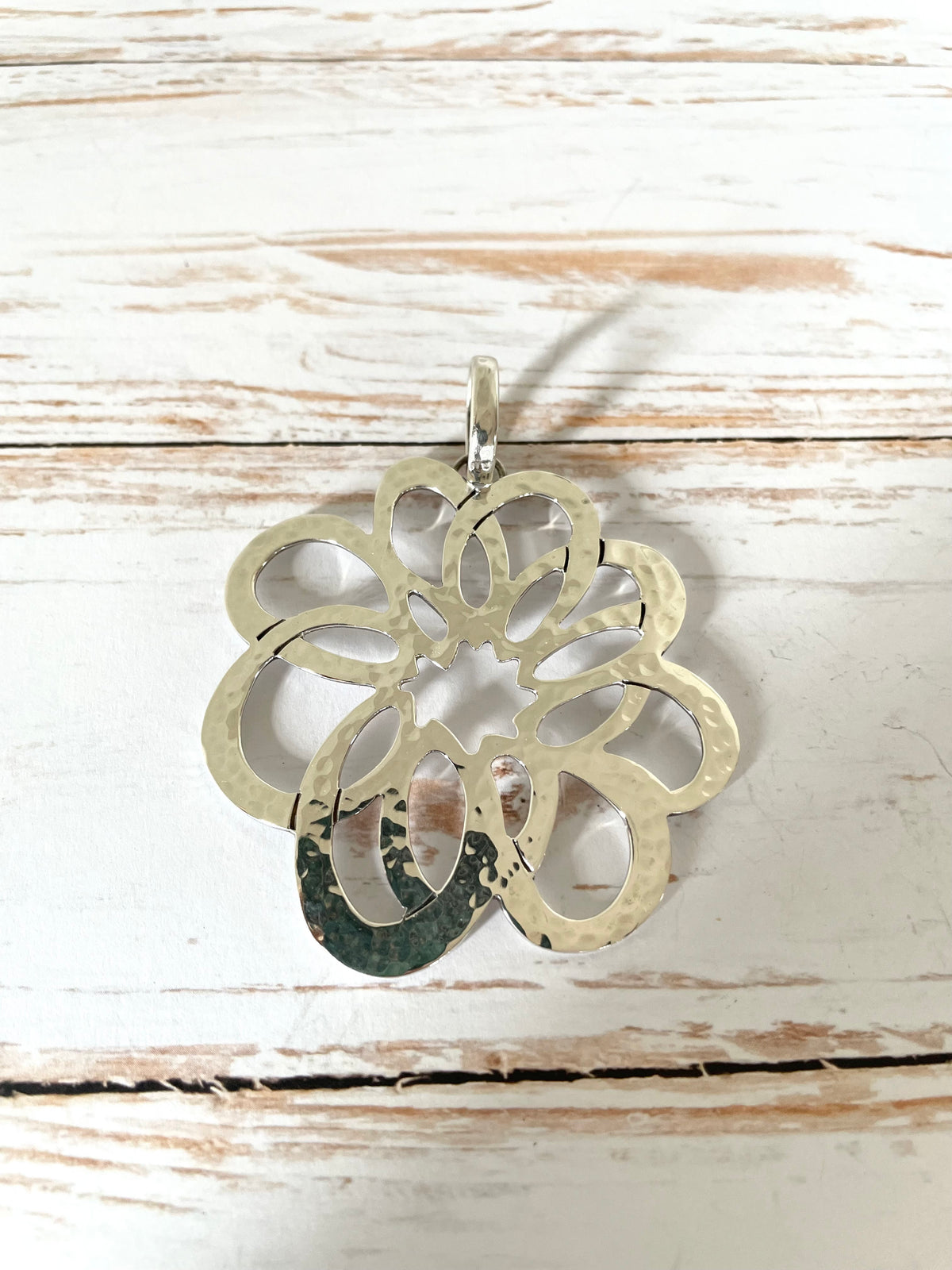 Mexican Silver Floral Pendant