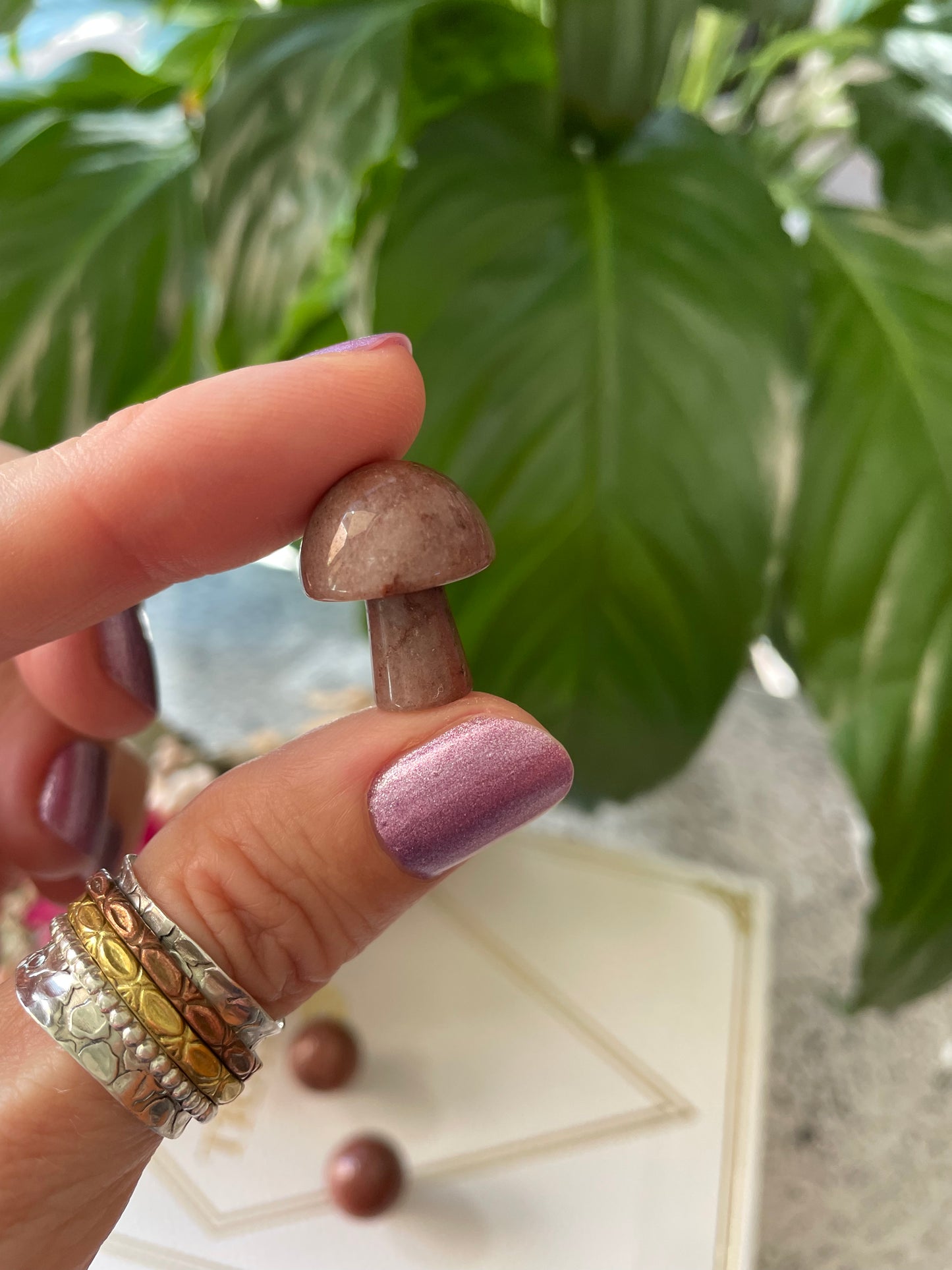 Intuitively chosen ~ Pink Jasper Mushroom