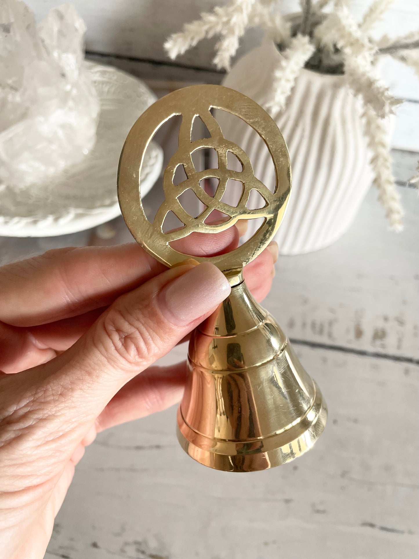 Brass Altar Bell - Triquetra