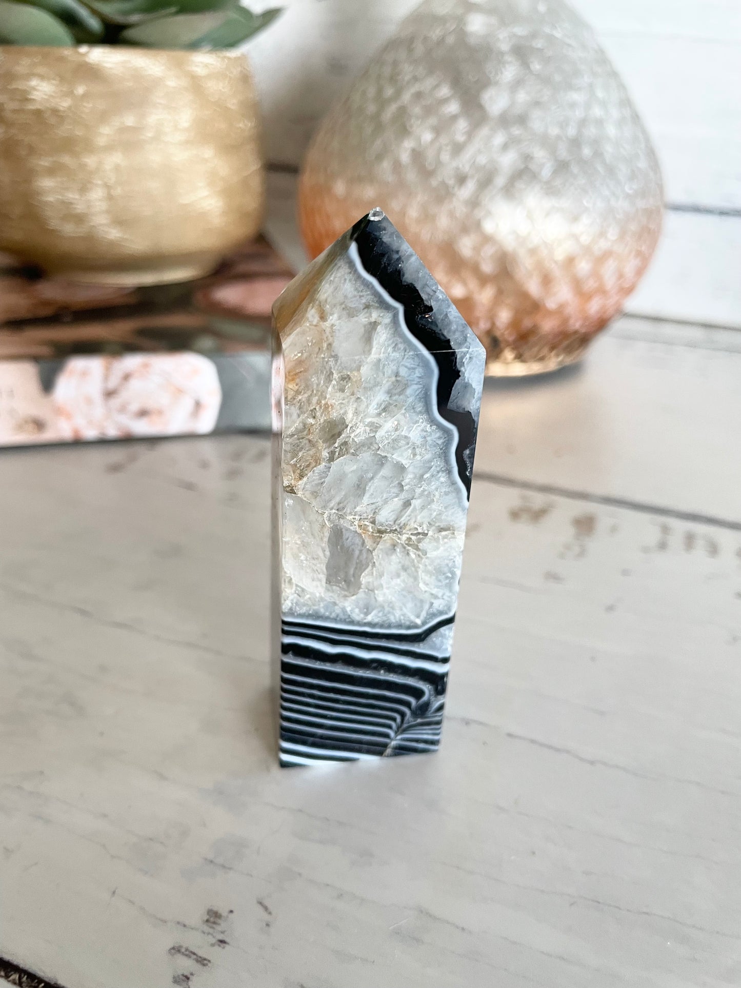 Black Agate Obelisk