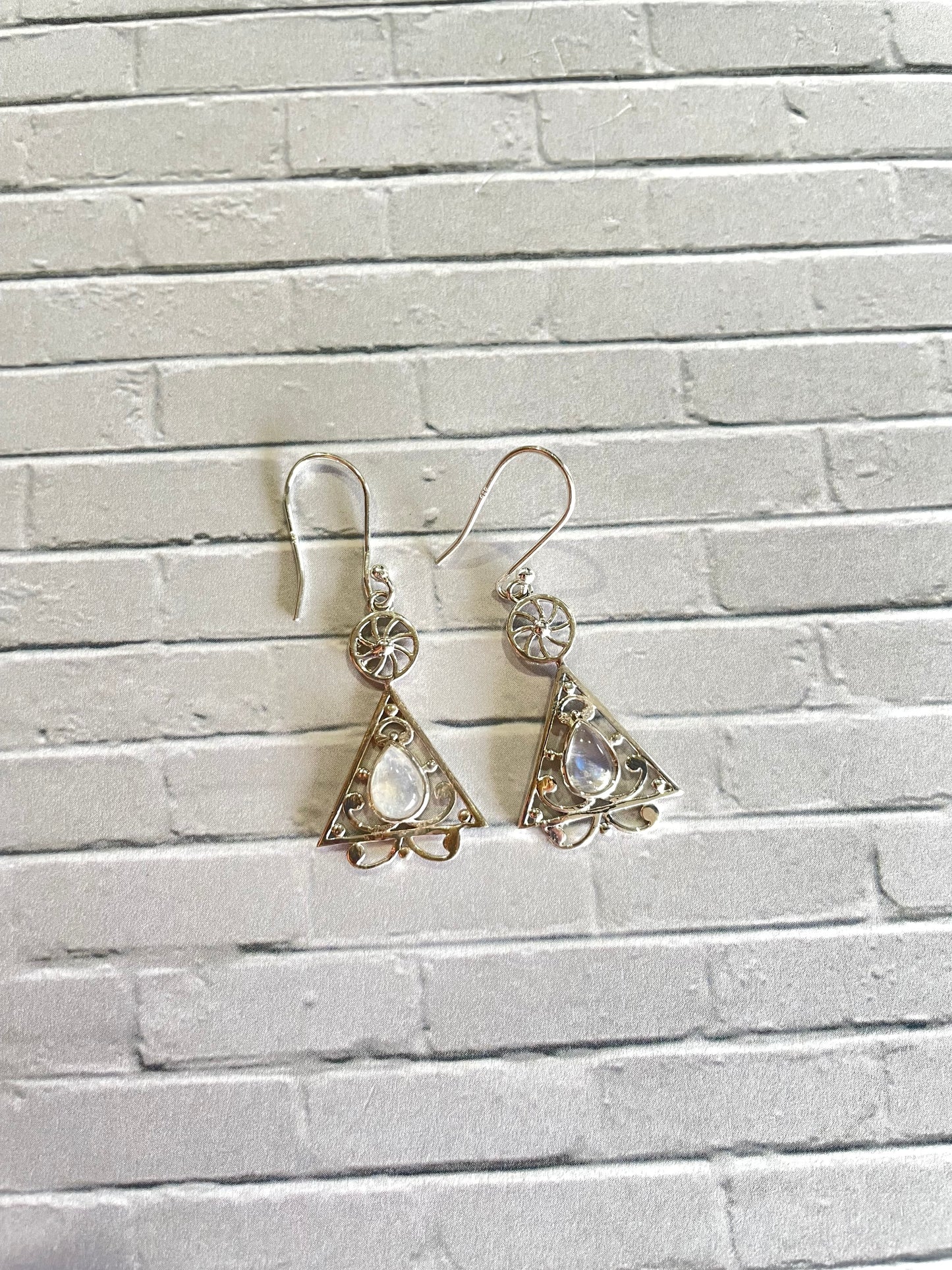 Rainbow Moonstone Dangles