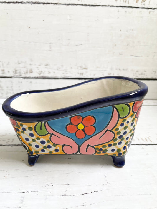 Mexican Talavera Bathtub Planter