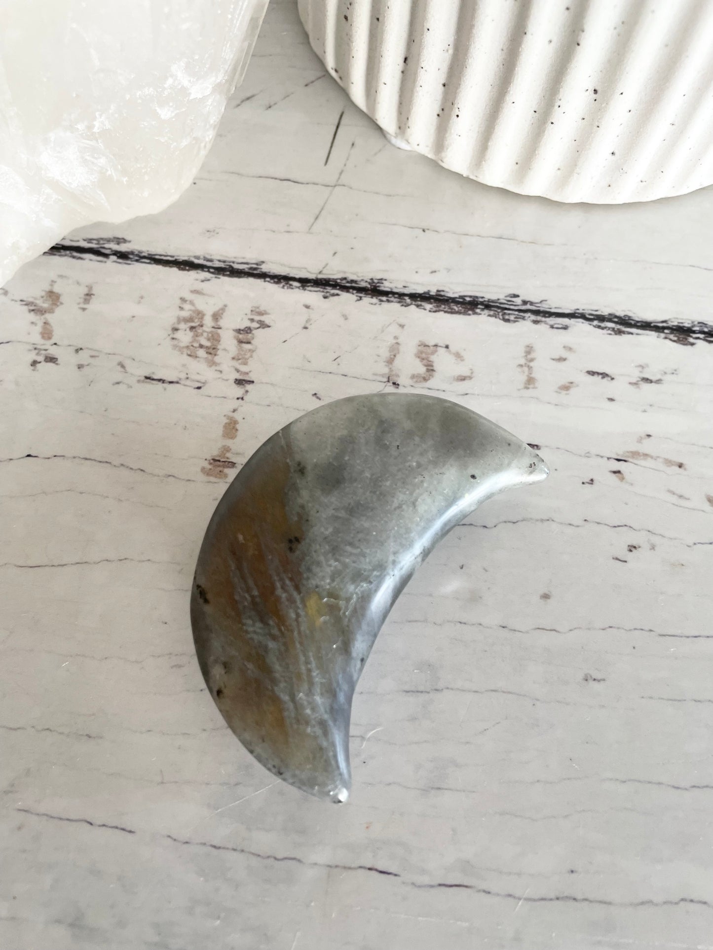 Labradorite Crescent Moon