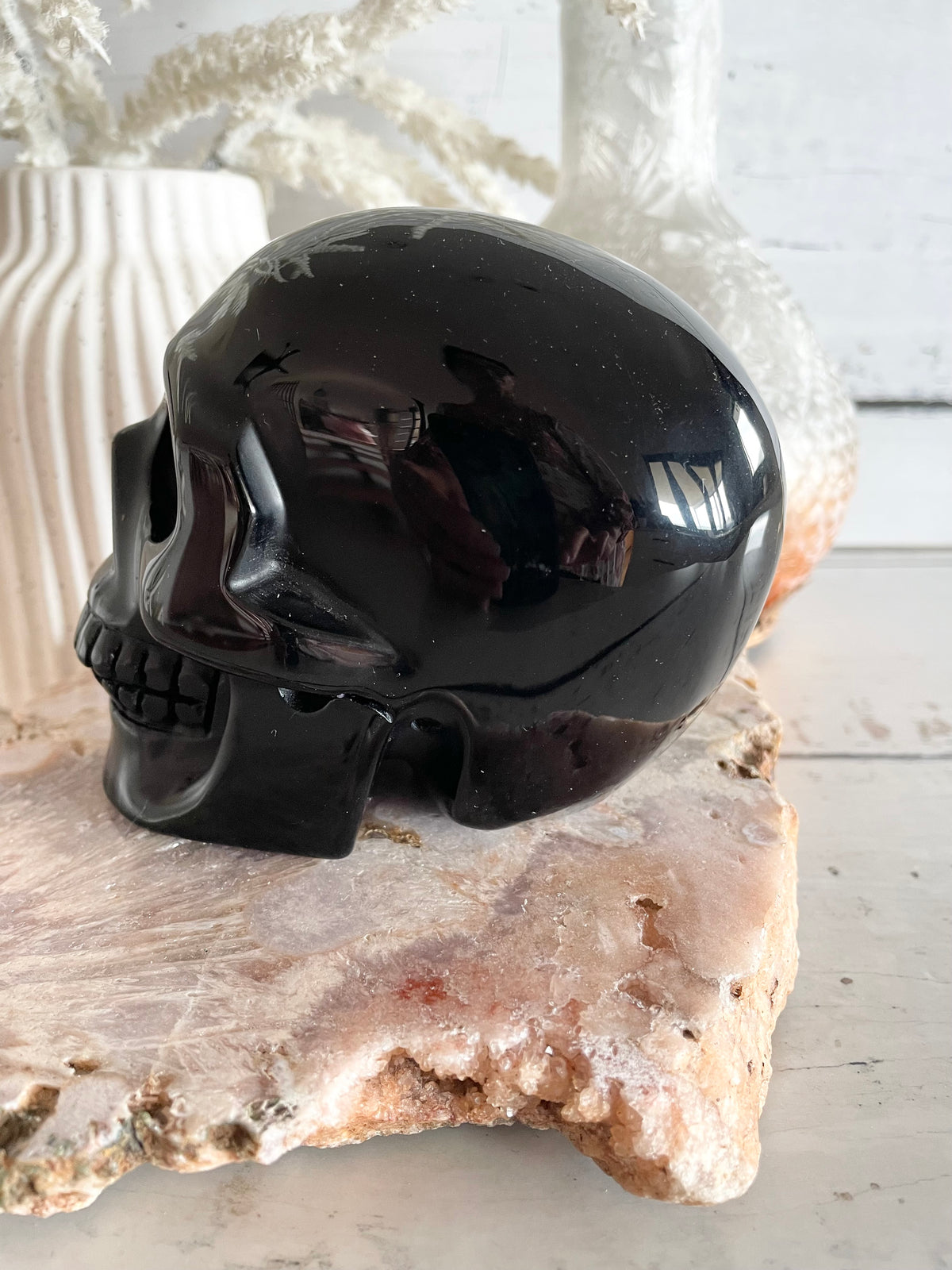 Black Obsidian Skull