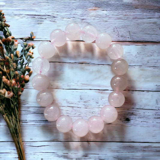 Rose Quartz UNIVERSAL LOVE Healing Bracelet ©️