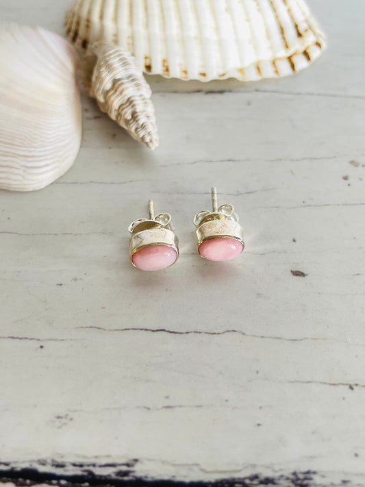 Pink Opal Studs