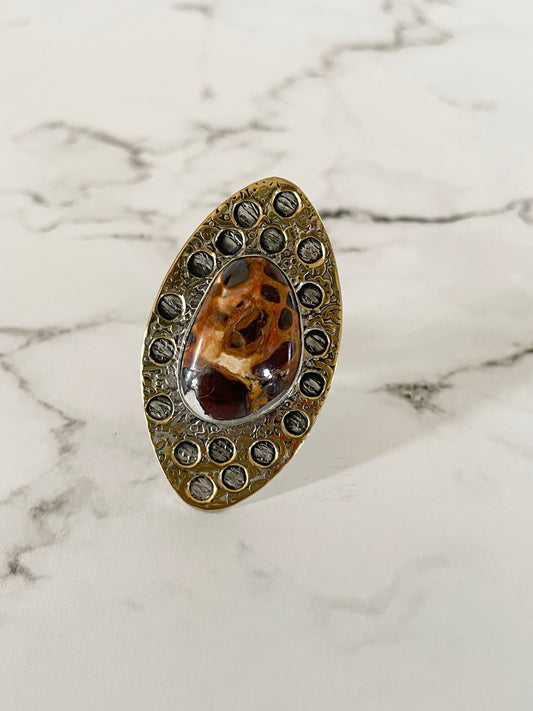 Bauxite adjustable ring ~ sizes 6.5-10