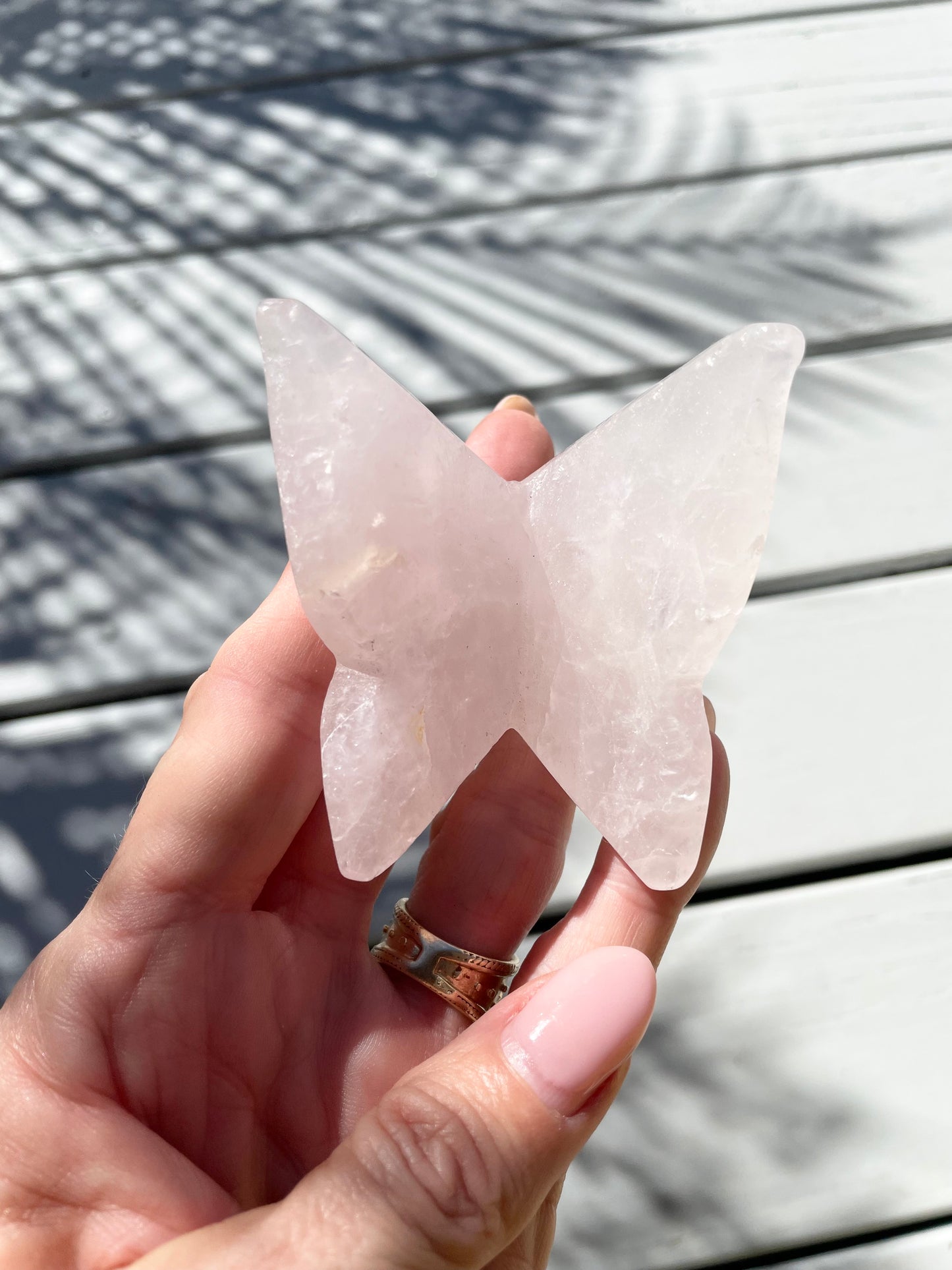 Rose Quartz Butterfly