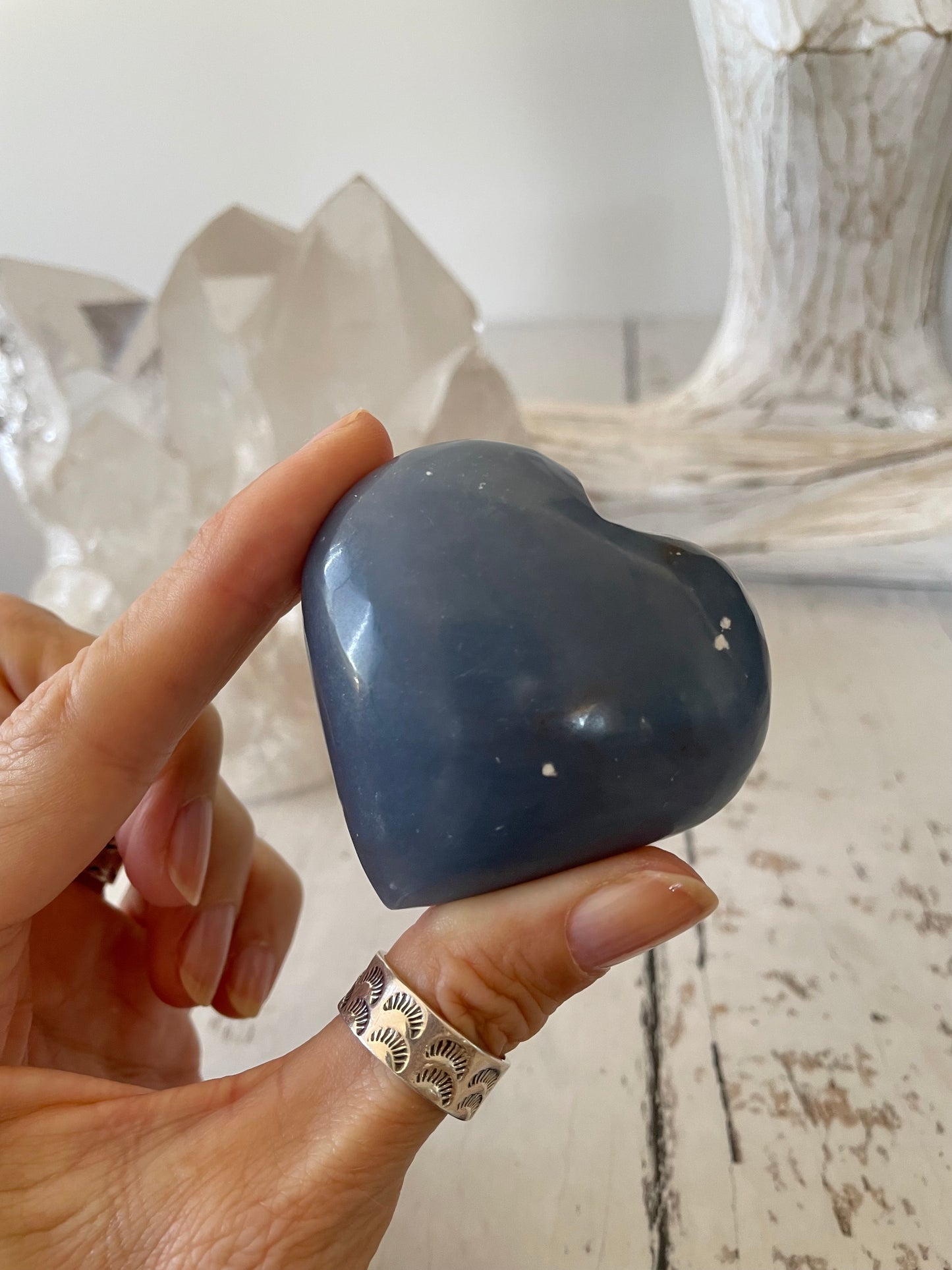 Angelite Heart