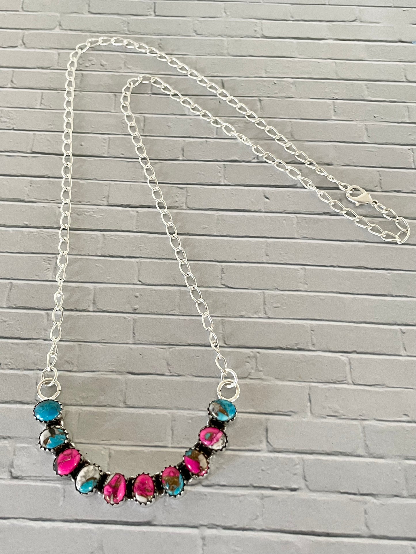 Cotton Candy Kingman Turquoise Necklace