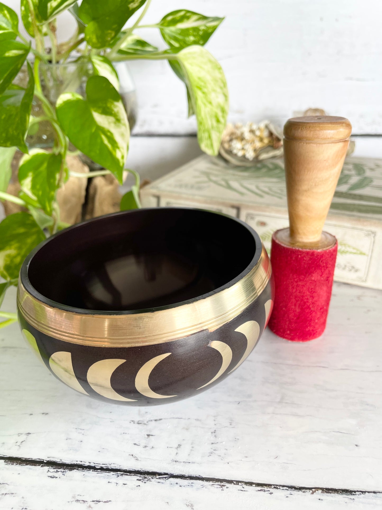 Brass Singing Bowl ~ Moon Phases