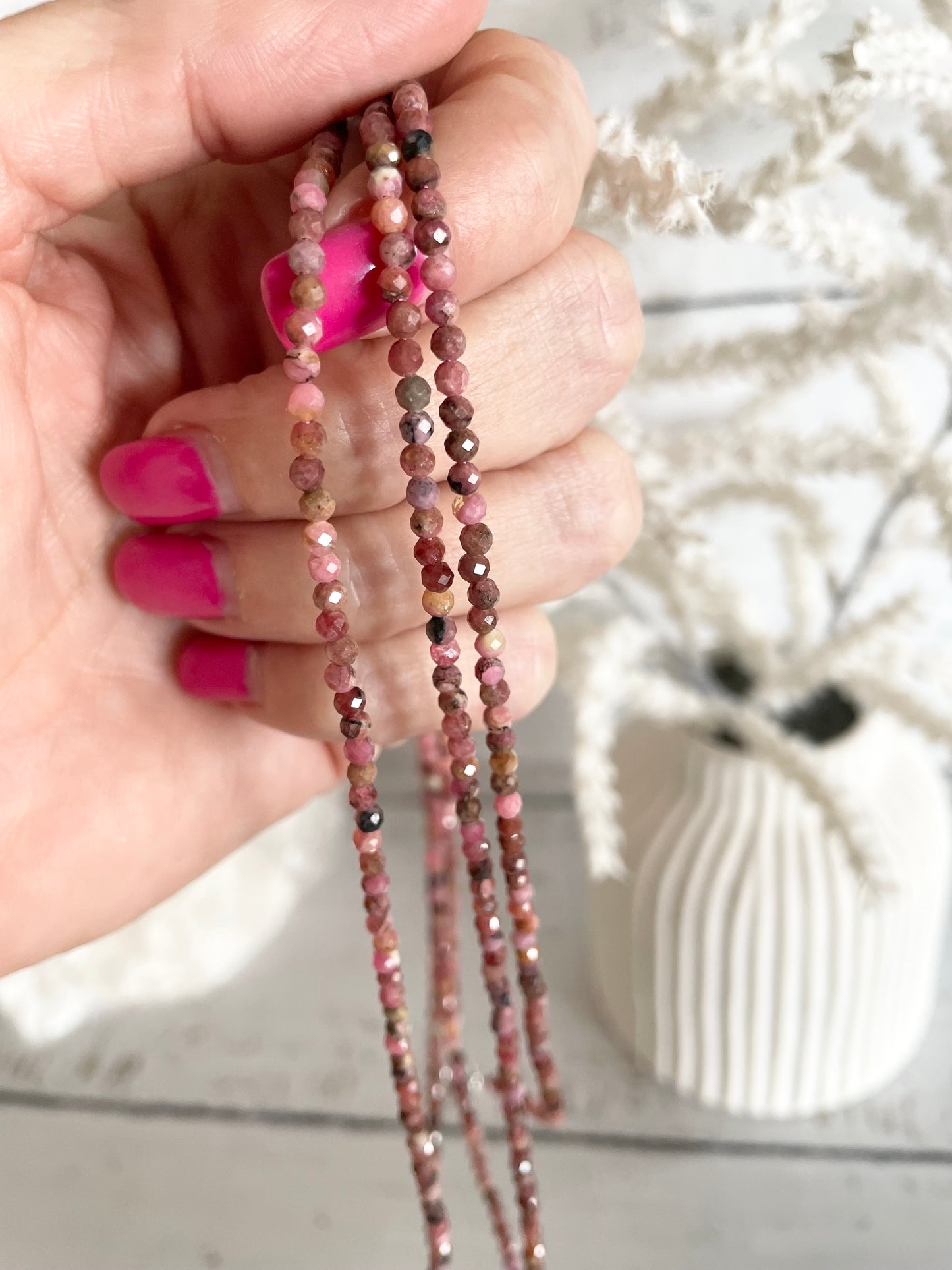 Rhodonite faceted Necklace
