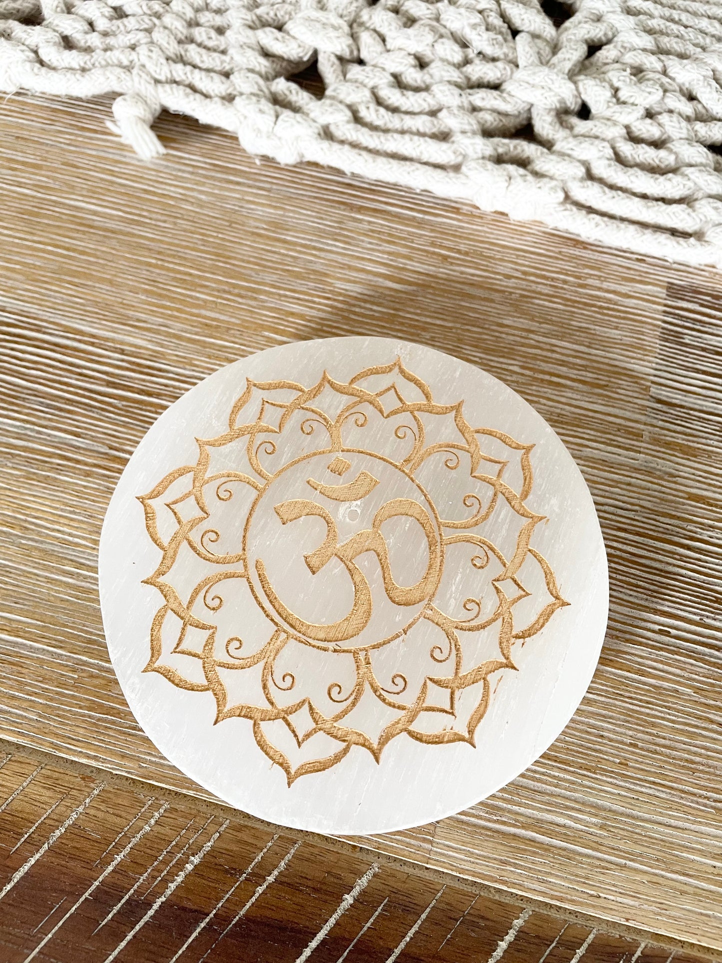 Selenite Incense holder