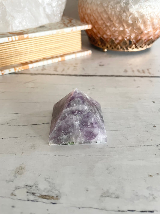 Rainbow Fluorite Pyramid