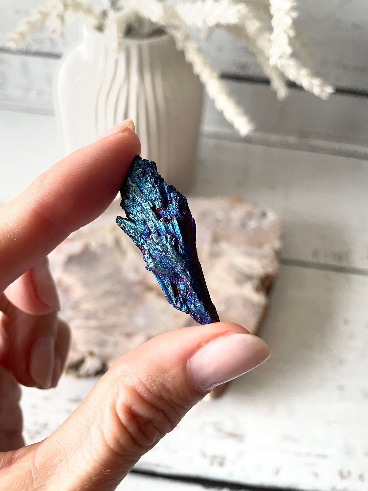 Black Kyanite Titanium Witch Fan/Broom