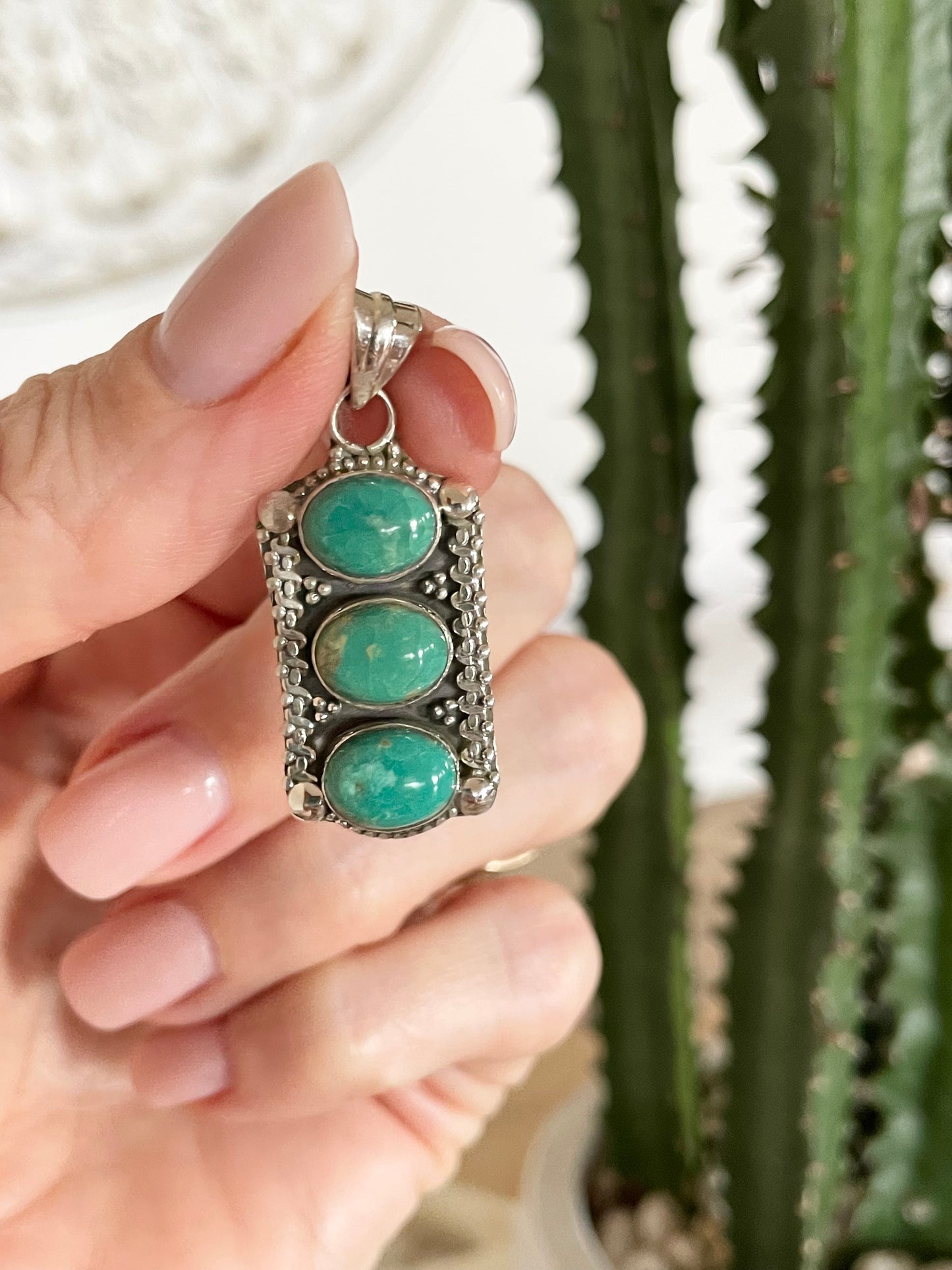 Mojave Green Turquoise Pendant