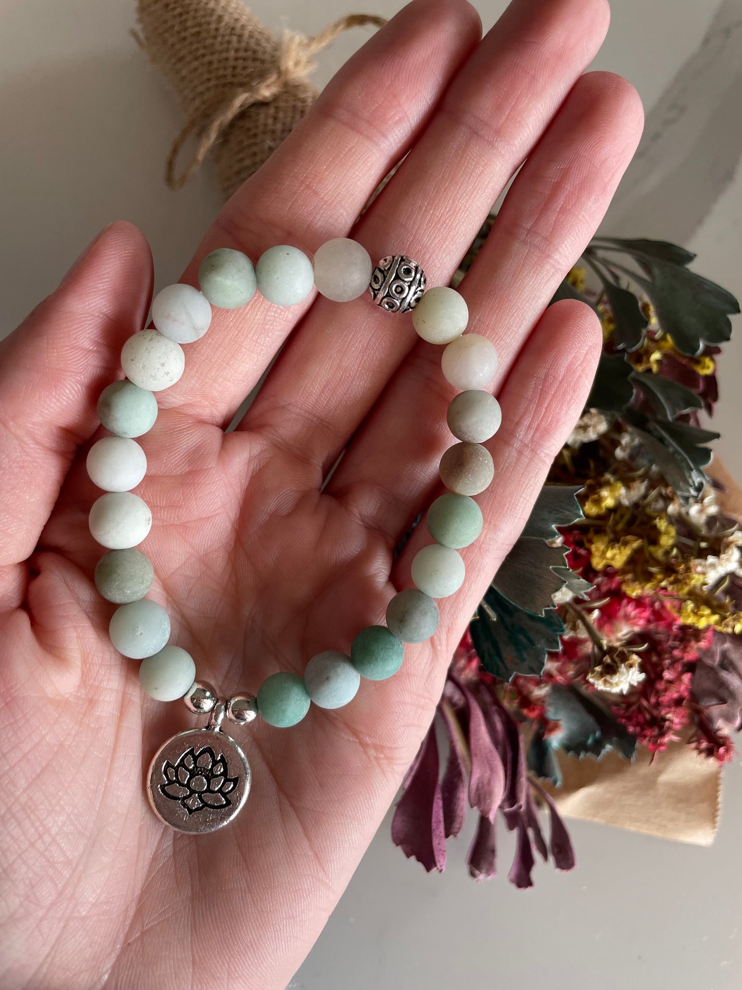 Frosted Mixed Amazonite Healing Bracelet ~ Cosmic