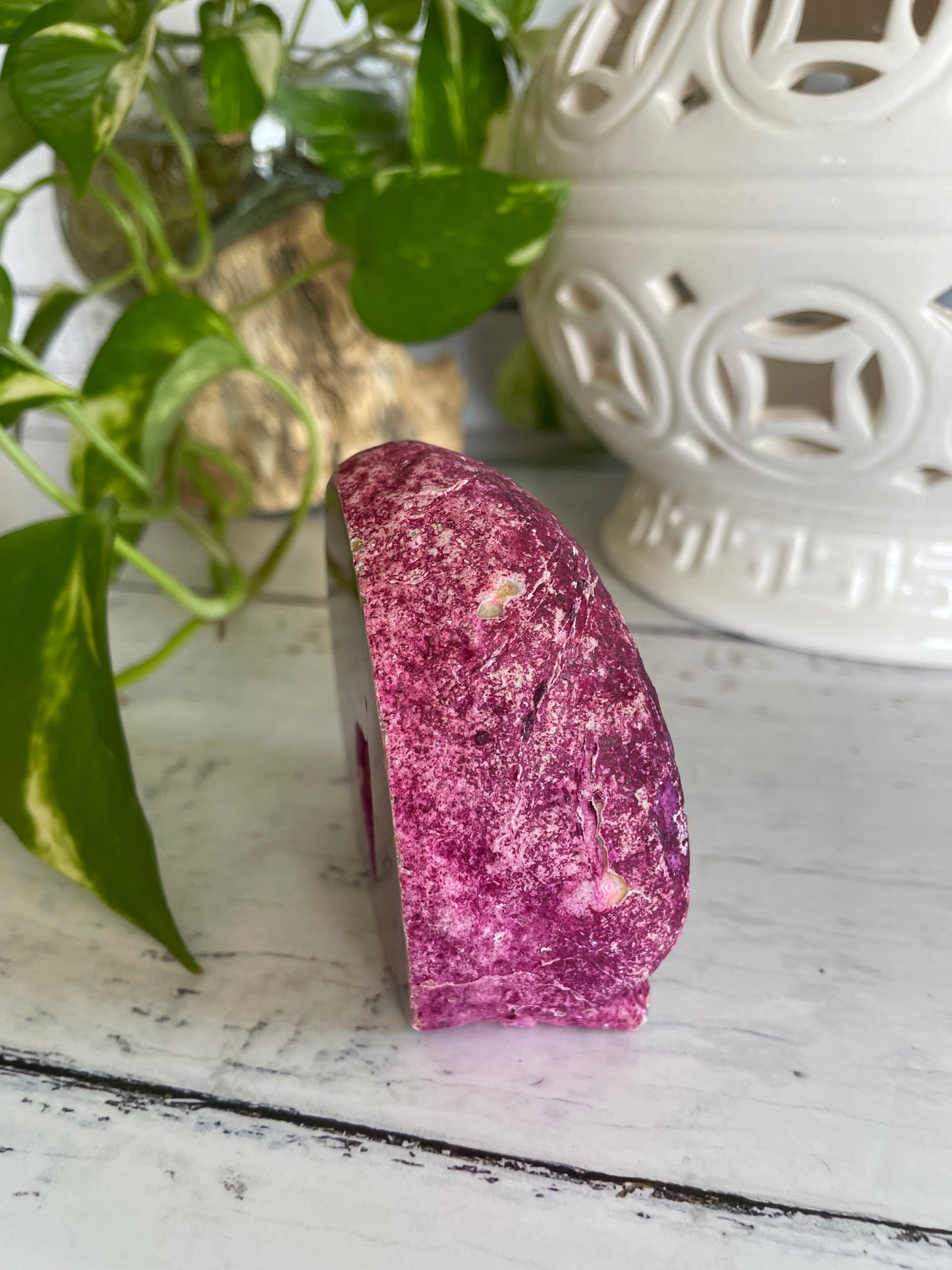 Agate Druzy Geode  ~ Pink