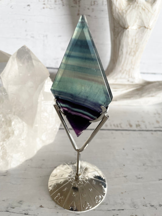 Rainbow Fluorite Diamond ~ 14